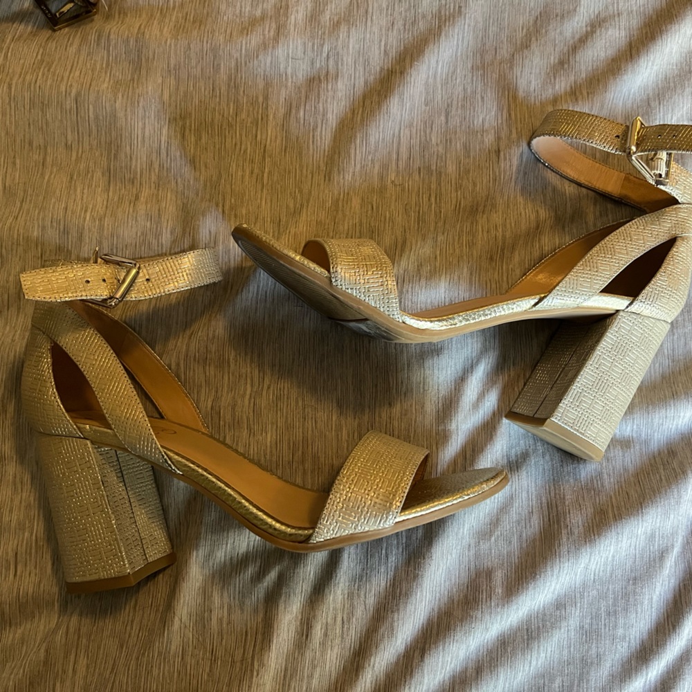 Franco sarto gold heels